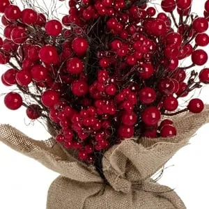 Decoratiune de Craciun Brad cu Berries Rosii și Ramuri – poza 3