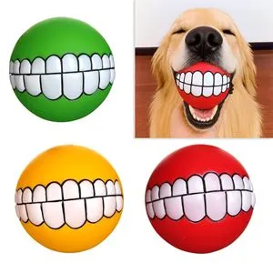Minge colorată cu dinți și lumină pentru câini, 7,5 cm