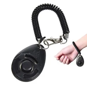 Clicker dresaj câini cu curea pentru încheietură, Negru