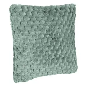 Perna Decorativa de Iarnă din Blană Artificială Verde Mentă cu Model Reliefat pe
