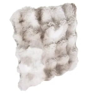 Pernă decorativă gri din imitație de blană cu model reliefat 40x40cm – poza 2