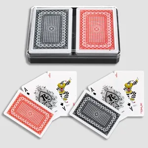 Set Deluxe de 2 Carti de Joc Laminate Roșu și Albastru – poza 2