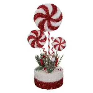 Decoratiune de Craciun cu Acadele Candy, Compoziție Decorativă de Bază din Spumă
