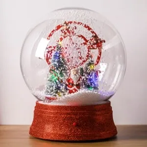 Glob de Crăciun cu Roată de Distracții și Muzică Luminoasă