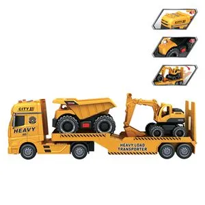 Set 2 Vehicule de Constructii cu Lumini si Sunete, Galben