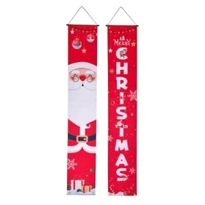 Banner de Crăciun Rosu cu Mesaj Merry Christmas pentru Decorațiuni