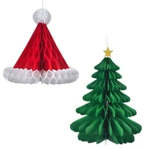 Set Ornamente Suspendabile de Craciun Brad și Caciulă