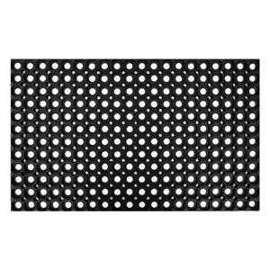 Covoraș de Intrare din Cauciuc Negru cu Model Perforat, 80x50 cm