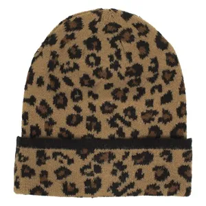 Caciula tricotata cu model leopard pentru femei, marime unica – poza 2