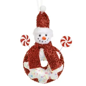 Ornament de Brad de Craciun – Om de Zapada Donut Rosu Alb