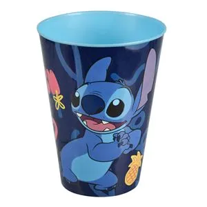 Pahar din plastic cu model Stitch Albastru pentru băuturi