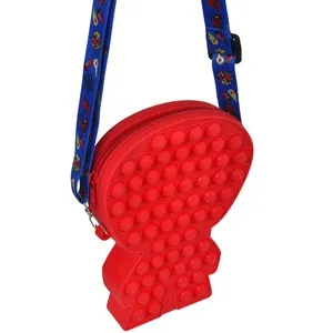 Borsetă din silicon Spiderman cu model Pop It pentru băieți – poza 4