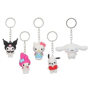 Set 5 brelocuri Hello Kitty & Friends pentru copii, 4 cm