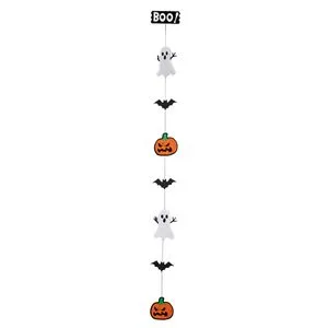 Ghirlanda decorativa de Halloween cu dovleci, fantome si paianjeni, 2m