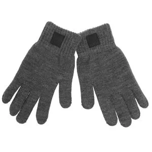Manusi tricotate gri cu patch din cauciuc pentru barbati