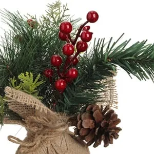 Decoratiune de Crăciun Naturală cu Ramuri și Conuri de Brad – poza 3
