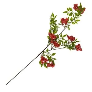 Ramură decorativă de Crăciun cu pomusoare ninse