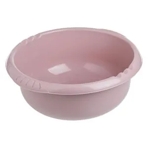 Lighean Rotund din Plastic Roz cu Manere Integrate