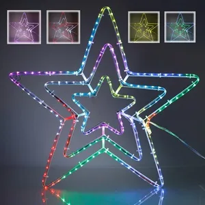 Stea LED Multicolor cu Program și Cadru Metalic