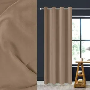 Draperie Decorativa Taupe cu Inele 140x260cm pentru Living și Dormitor