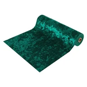 Tesatura decorativa de Crăciun verde catifelat