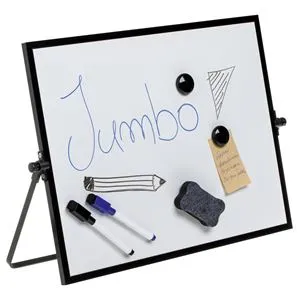 Tabla magnetică dublă față cu bază reglabilă 40x30,5 cm, albe, cu accesorii