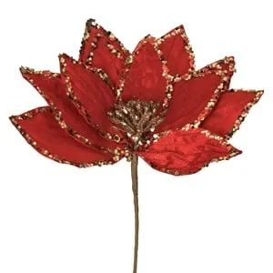 Ramură Decorativă de Crăciun cu Glitter Auriu