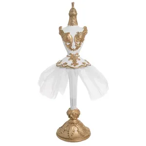 Decoratiune 3D Balerina Manechin cu Glitter și Tul pentru Crăciun