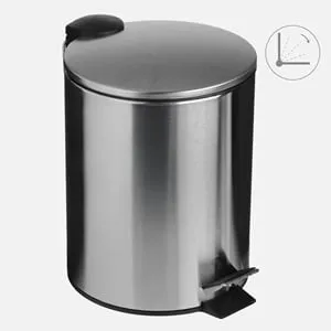 Cos de gunoi metalic oglindă 5L cu pedala metalică
