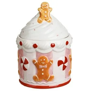 Recipient Ceramic Briose & Om de Turta Dulce pentru Crăciun