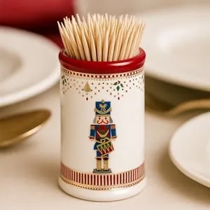 Suport Ceramic Soldați de Crăciun pentru Scobitori