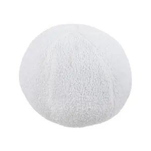 Pernă decorativă de iarnă, formă de minge, albă, Ø30 cm