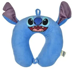 Pernă de călătorie Memory Foam cu Urechi 3D, Albastru, pentru Copii, 30x32x8cm