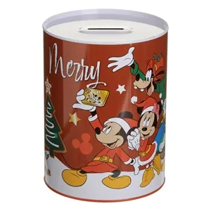Pusculită metalică de Crăciun cu Mickey Mouse și prietenii săi