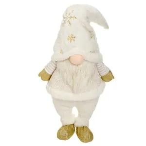 Figurina Decorativă Gnome de Crăciun cu Detalii Aurii 70cm