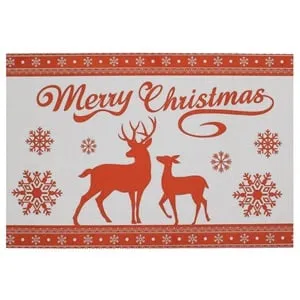 Suport Farfurie Crăciun Alb Rosu cu Mesaj Merry Christmas