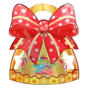 Set de 100 elastice de păr colorate pentru cadou de Crăciun