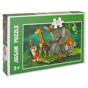 Puzzle Animale din Jungla – 24 de piese educativ pentru copii