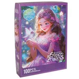 Puzzle cu Zână și Glitter, 100 de piese, pentru copii 3+
