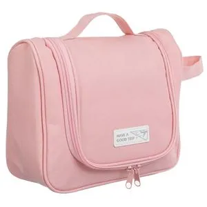 Portfard Roz cu Maner "Have a good trip" 24x9x19cm