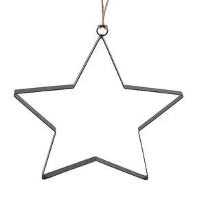 Stea Decorativă Metalică Neagră pentru Decorațiuni de Crăciun