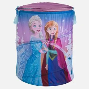 Cos Textil Pliabil Cilindric pentru Jucării Model Frozen 2