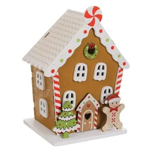 Decoratiune din lemn pentru Crăciun: Casă de Turta Dulce