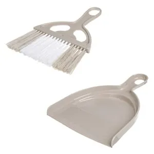Set Faras și Măturică din Plastic Bej pentru Curățenie – poza 2