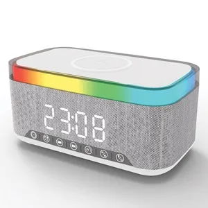 Ceas cu difuzor Bluetooth și încărcare wireless 15W – poza 3