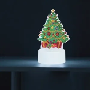 Set DIY de Craciun Brad cu Strasuri și Lumini pentru Decorațiuni