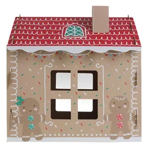 Casa de Zgariat pentru Pisici cu Design Casa de Turta Dulce, 49x47x40 cm, Maro – poza 7