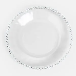 Farfurie din sticlă transparentă Ø18cm
