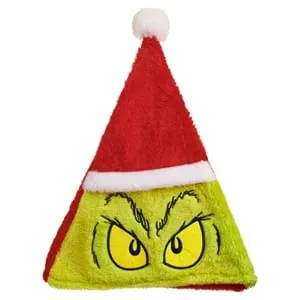 Caciula de Craciun Verde și Roșie cu Model Grinch – poza 3