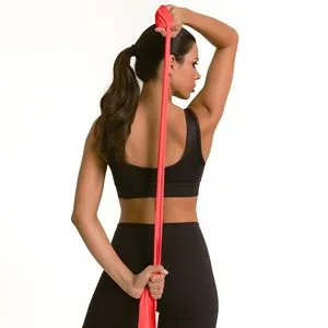 Bandă Elastică Roșie de Antrenament cu Rezistență Ridicată, 120 cm
